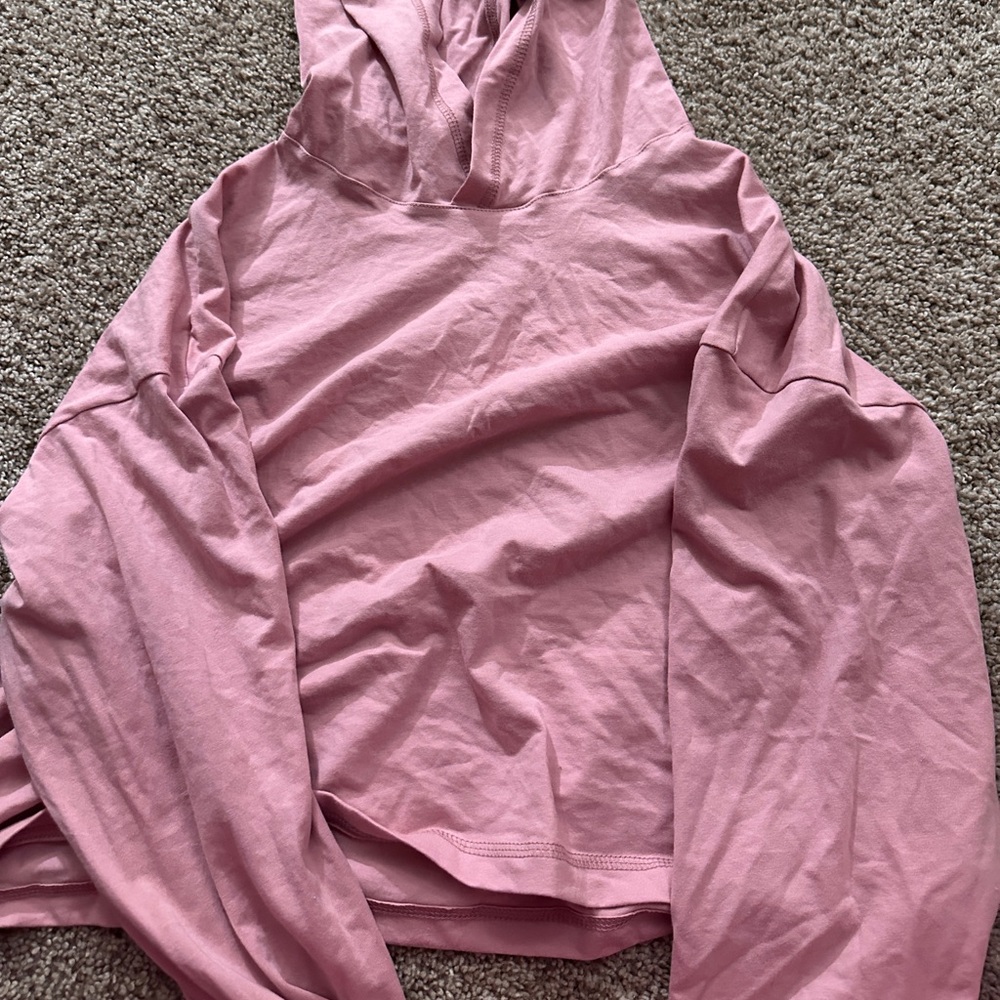 Pink Cropped Hoodie